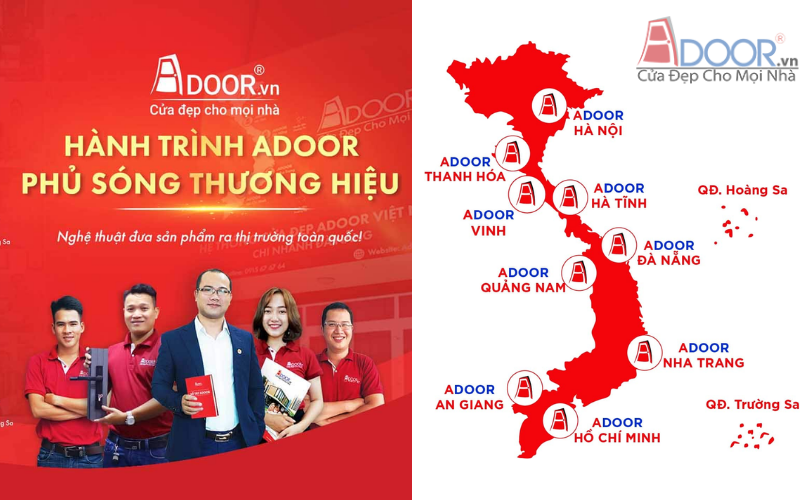 Hệ thống phân phối rộng khắp cửa cuốn Đài Loan