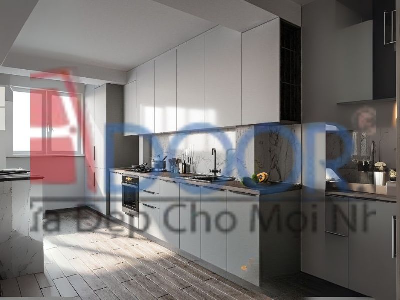 Mẫu tủ bếp hợp kim nhôm chữ I (4)