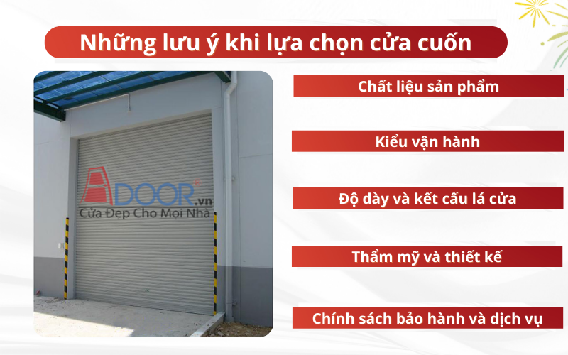 Những điểm cần lưu ý khi lựa chọn cửa cuốn Đài Loan tại Vị Thanh của Adoor