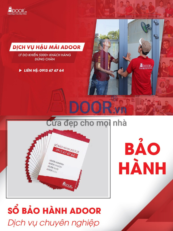 Adoor có chính sách bảo hành rõ ràng, minh bạch