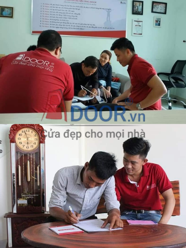 Nhân viên lên báo giá và ký hợp đồng