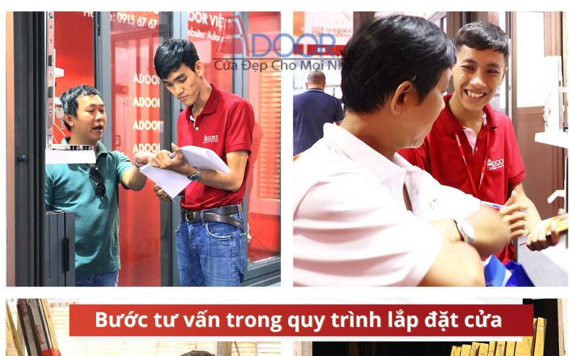Từng công đoạn trong quy trình lắp đặt cửa cuốn Đài Loan tại Châu Đốc của Adoor
