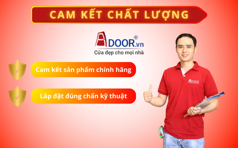 Cam kết cửa cuốn khe thoáng Adoor