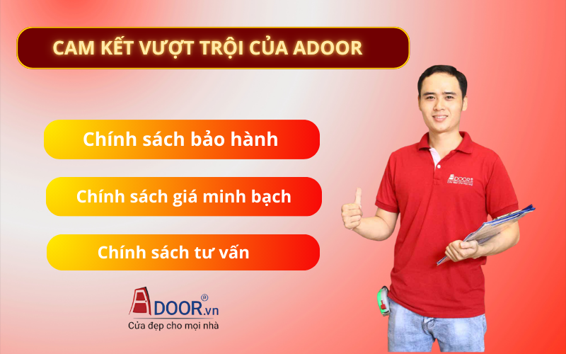 Cam kết cửa cuốn khe thoáng tại Adoor