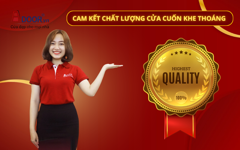 Cam kết cửa cuốn khe thoáng tại Phan Rang