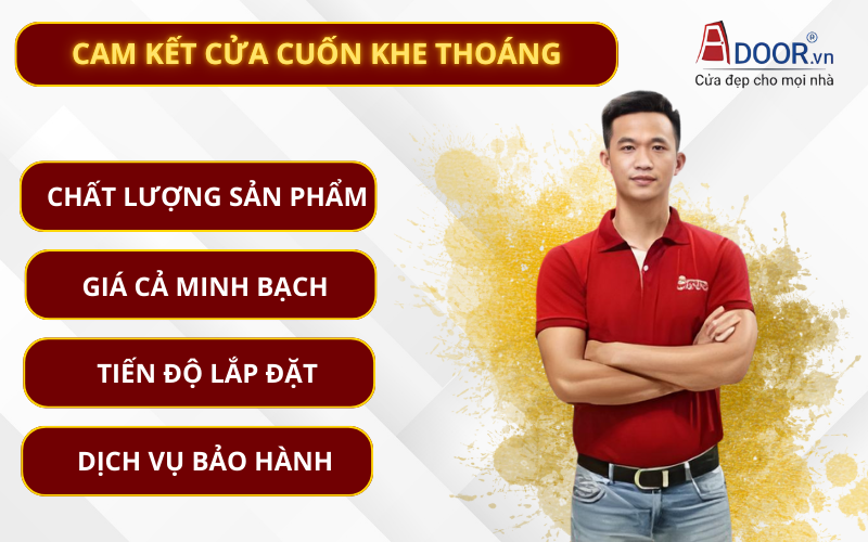 Cam kết cửa cuốn khe thoáng tại Thái Nguyên