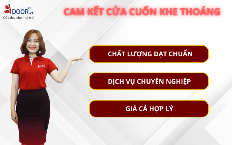 Cam kết cửa cuốn khe thoáng tại Việt Trì