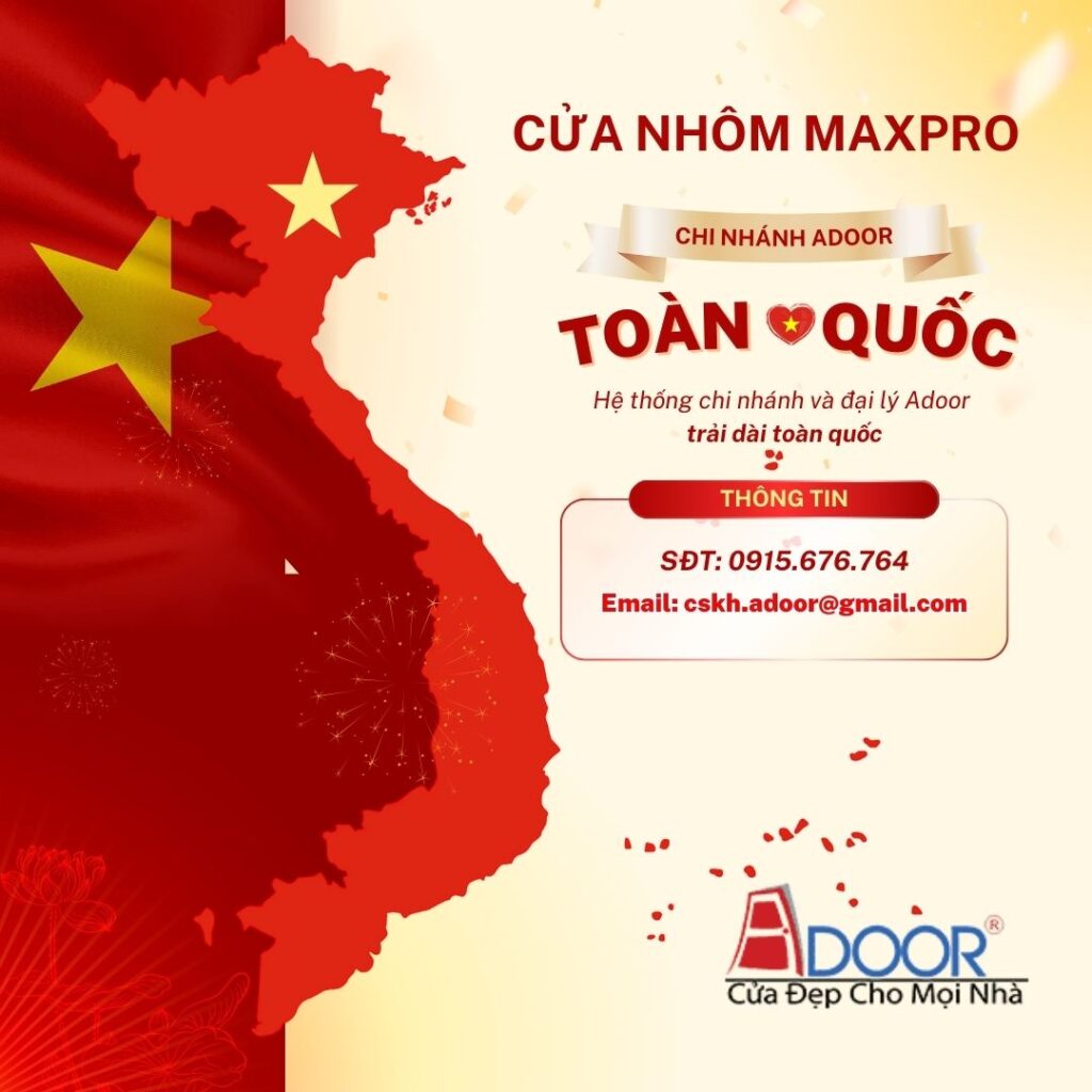 Mạng lưới đại lý và chi nhánh Adoor rộng khắp cả nước