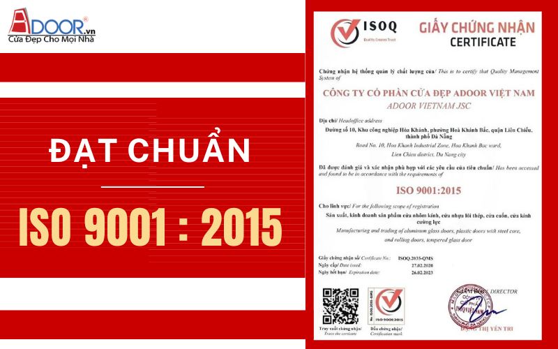 Adoor đạt chuẩn chứng nhận ISO trong thi công giếng trời tự động