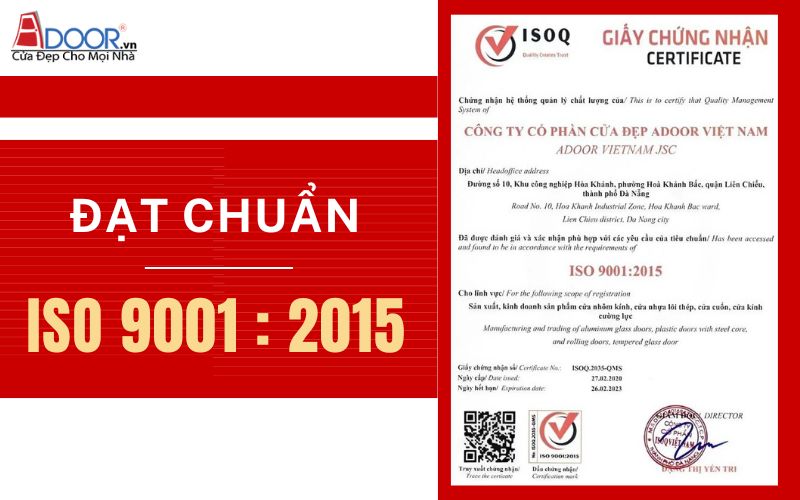 Adoor đạt chuẩn chứng nhận ISO trong thi công giếng trời tự động
