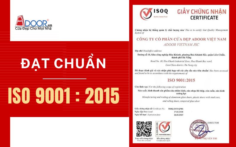 Adoor đạt chuẩn chứng nhận ISO trong thi công giếng trời tự động