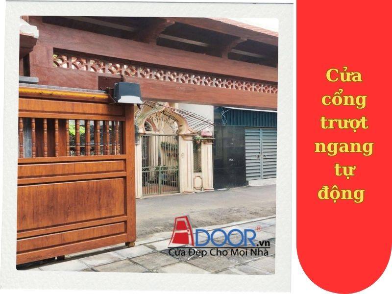 Mẫu 02: Cửa cổng trượt ngang tự động