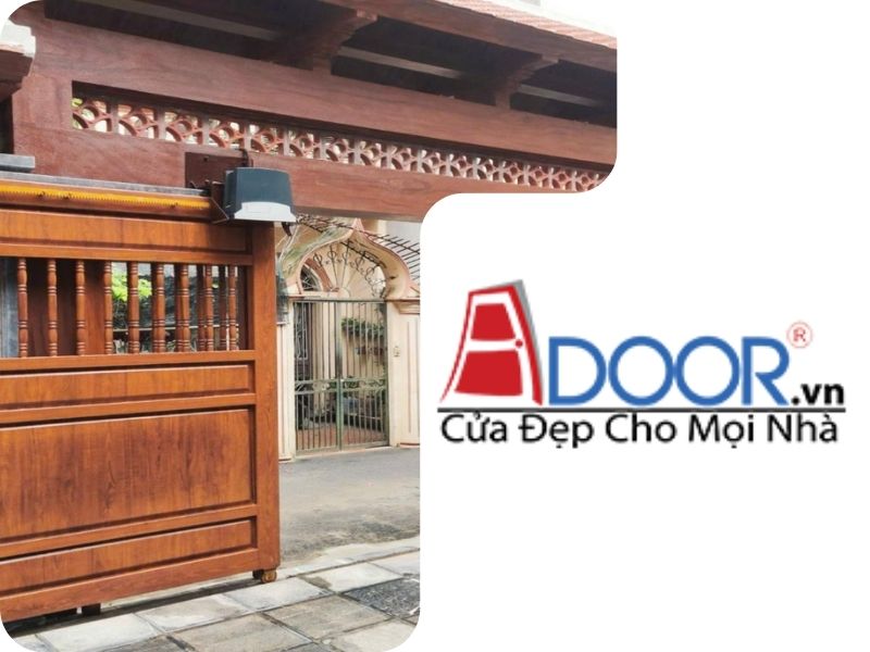 Cửa cổng trượt ngang tự động - Mẫu 4 Adoor