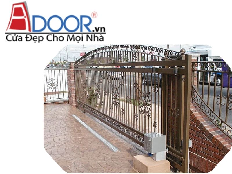 +01 Mẫu cửa cổng tự động trượt Adoor