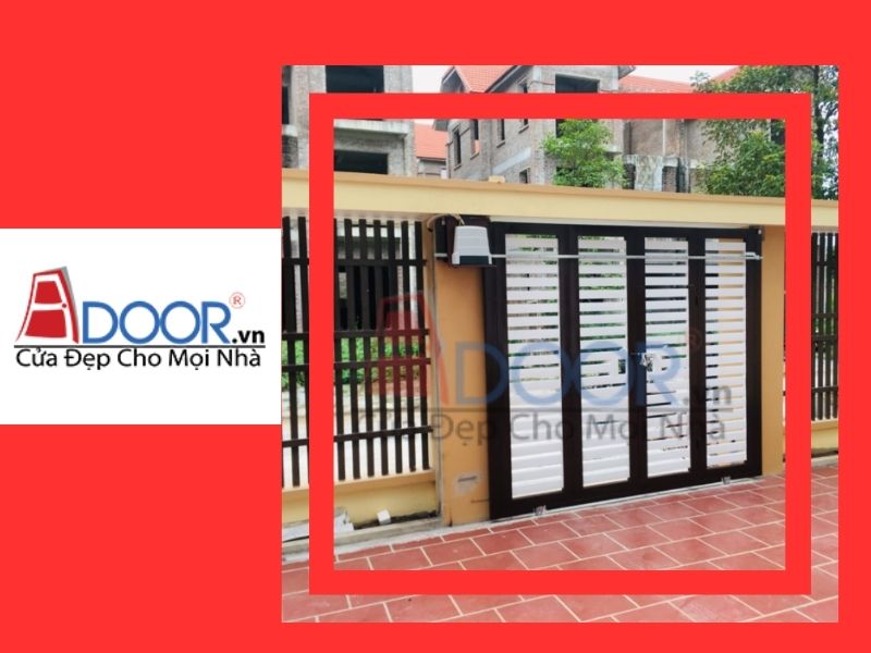 Cửa cổng tự động trượt ngang Adoor - Mẫu 03