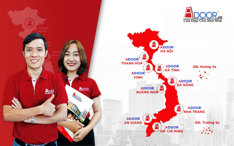 Hệ thống phân phối rộng khắp Adoor