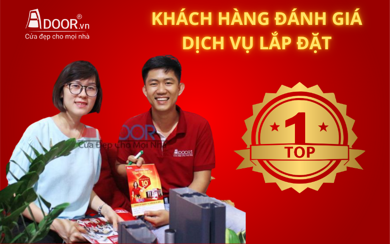 Khách hàng đánh giá dịch vụ lắp đặt tại Adoor