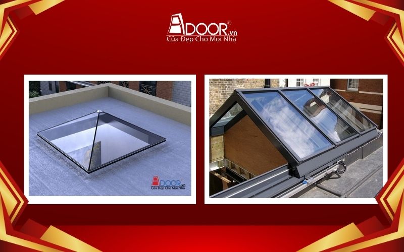 Giếng trời thông minh tự động trượt cong tại Quảng Nam