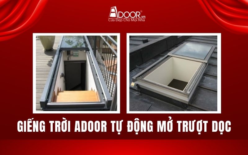 Giếng trời Adoor tự động mở trượt dọc tại quận 7