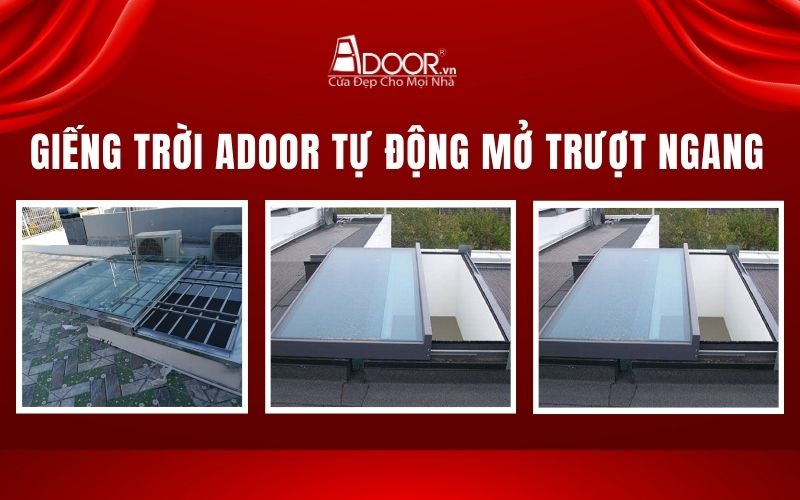 Giếng trời Adoor tự động mở trượt ngang tại quận 5