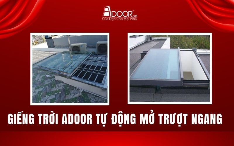 Giếng trời Adoor tự động mở trượt ngang tại quận 7