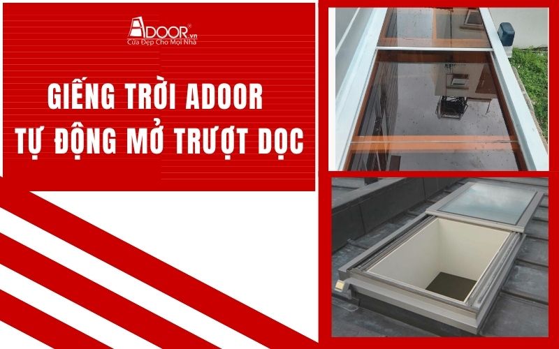 Giếng trời Adoor tự động mở trượt dọc tại quận 1
