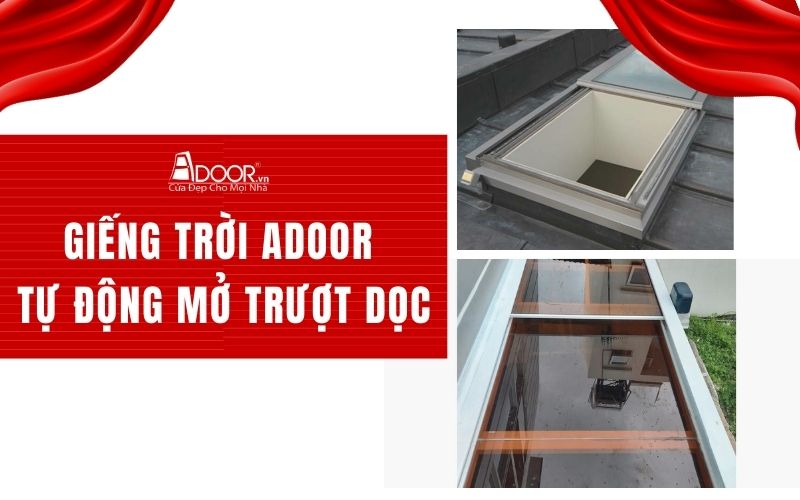 Giếng trời Adoor tự động mở trượt dọc tại Bạc Liêu