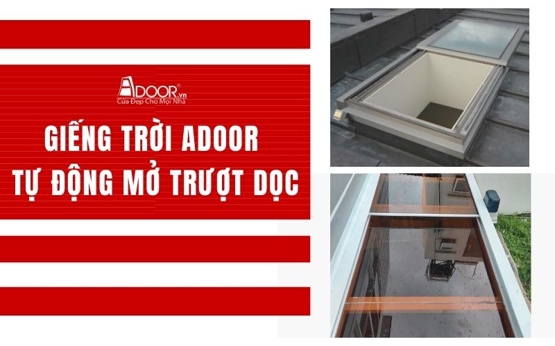 Giếng trời Adoor tự động mở trượt dọc tại quận 2