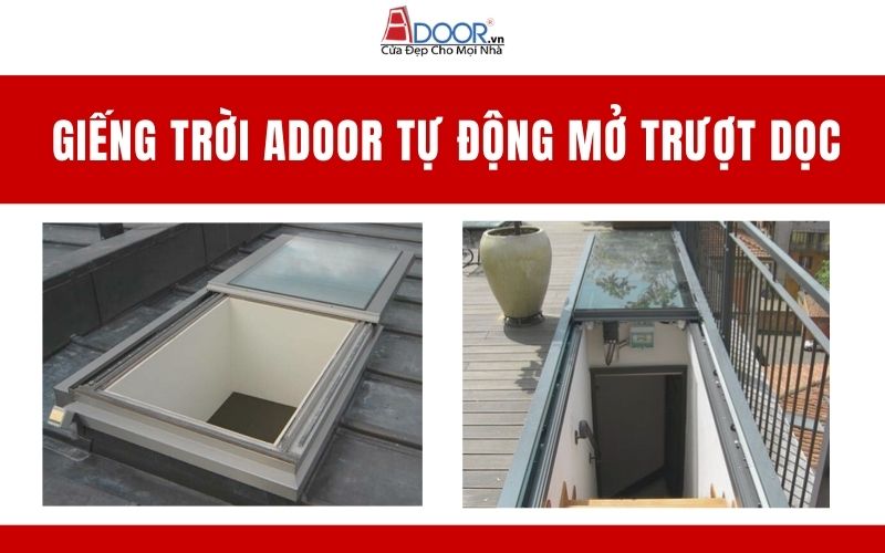 Giếng trời Adoor tự động mở trượt dọc tại quận 3