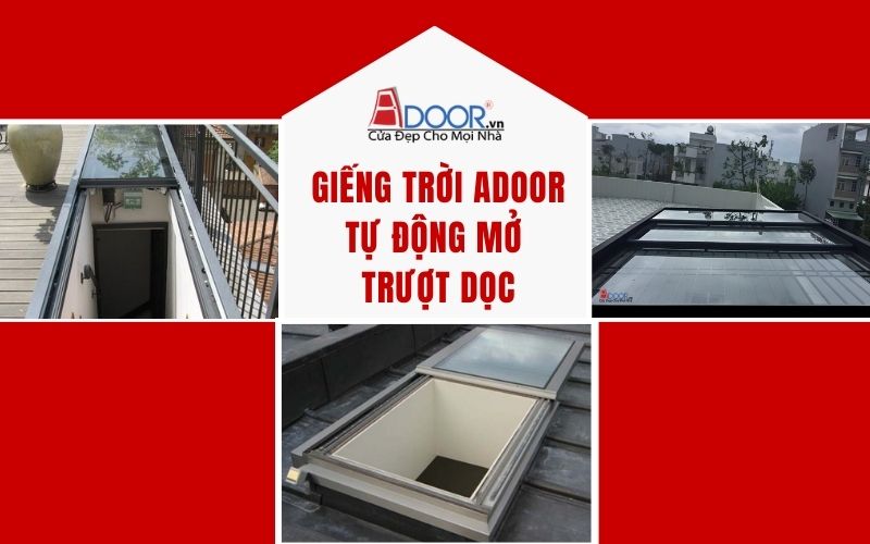 Giếng trời Adoor tự động mở trượt dọc tại quận 8