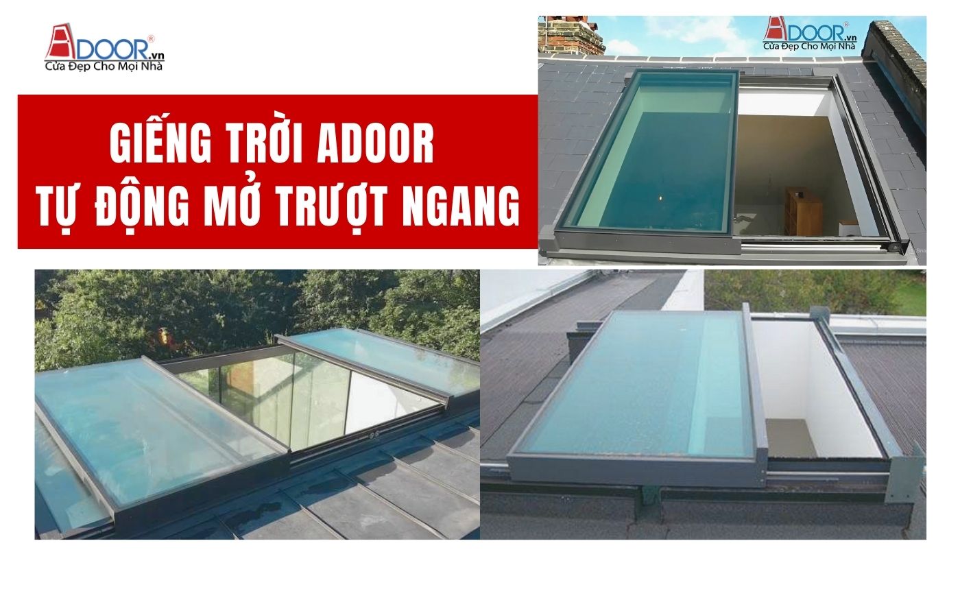 Giếng trời Adoor tự động trượt ngang tại Vũng Tàu