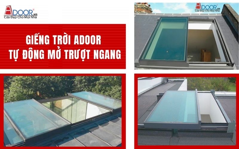 Giếng trời Adoor tự động mở trượt ngang tại quận 1