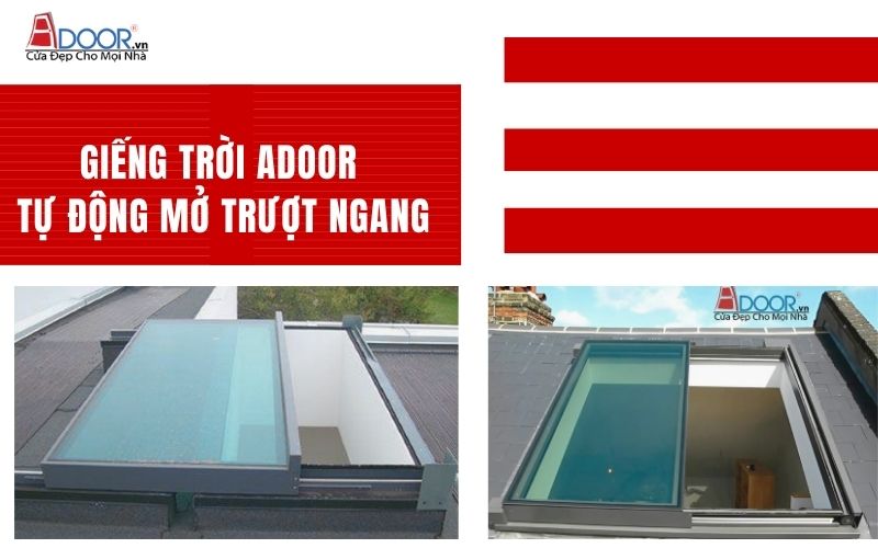 Giếng trời Adoor tự động mở trượt ngang tại quận 2