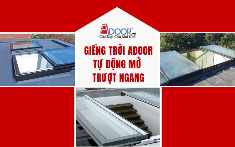 Giếng trời Adoor tự động mở trượt ngang tại quận 8