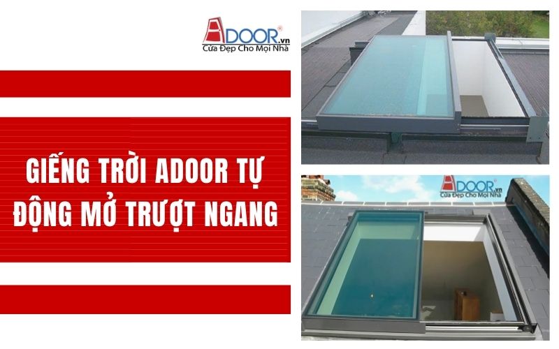 Giếng trời Adoor tự động mở trượt ngang tại quận 3