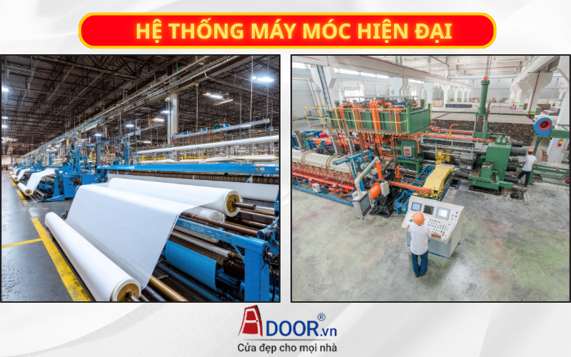 hệ thống máy móc cửa cuốn khe thoáng tại Hòa Bình