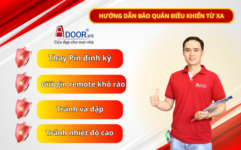Hướng dẫn bảo quản điều khiển từ xa
