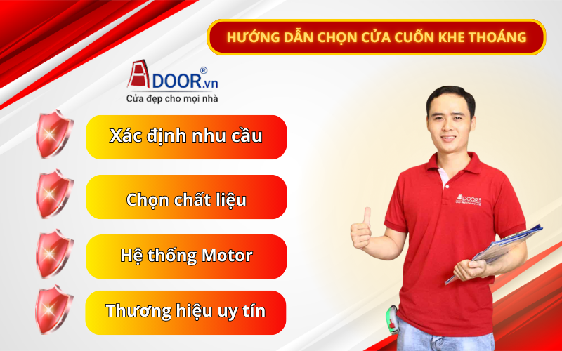 Hướng dẫn chọn cửa cuốn khe thoáng tại Adoor