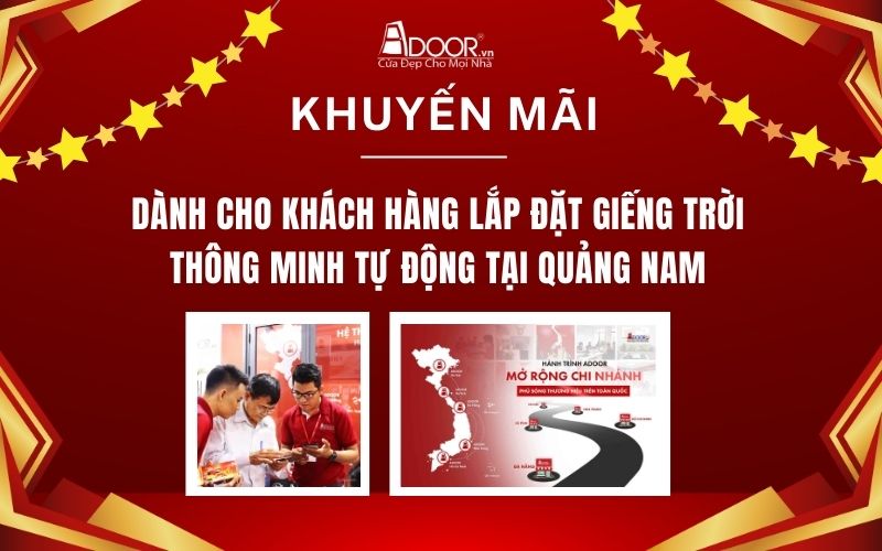 Khuyến mãi khi lắp đặt giếng trời thông minh tự động tại Quảng Nam