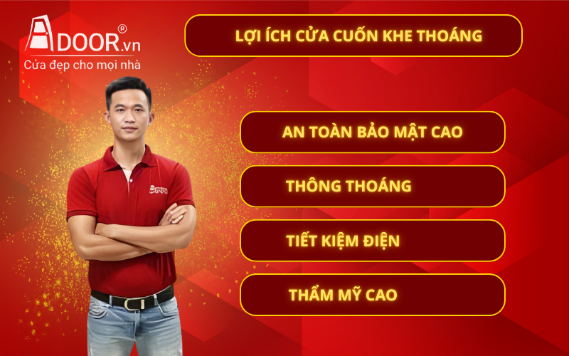 Lợi ích cửa cuốn khe thoáng tại Adoor