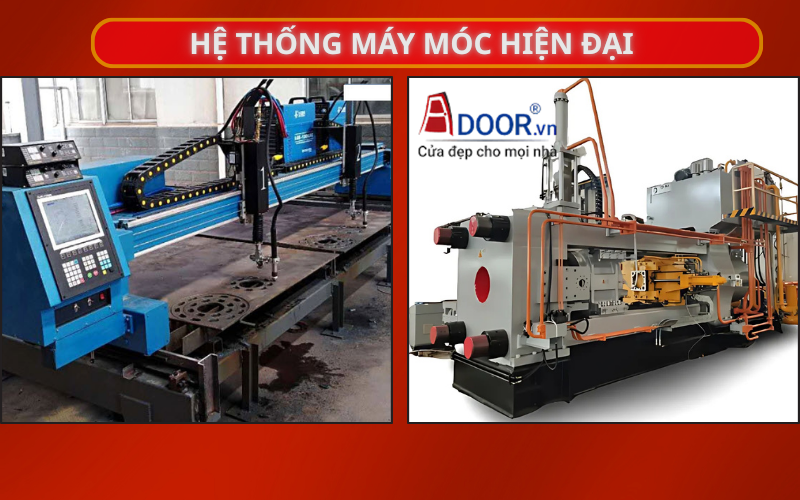 Hệ thống máy móc nhà xưởng tại Adoor