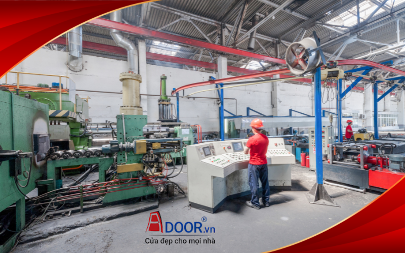 Nhà xưởng sản xuất cửa cuốn khe thoáng tại Adoor