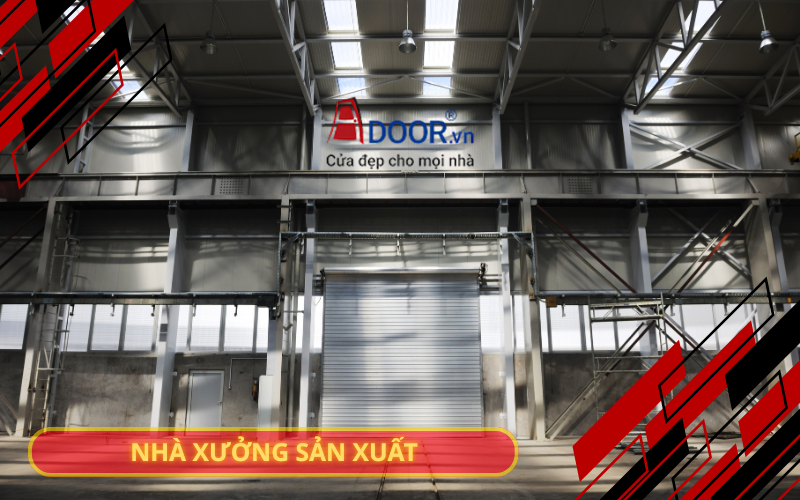 Cơ sở vật chất cửa cuốn khe thoáng tại Adoor