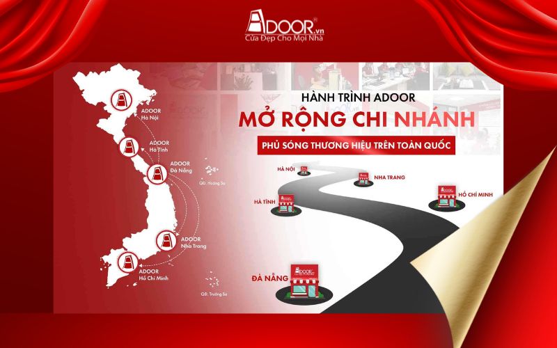 Adoor phân phối chi nhánh giếng trời tự động toàn quốc