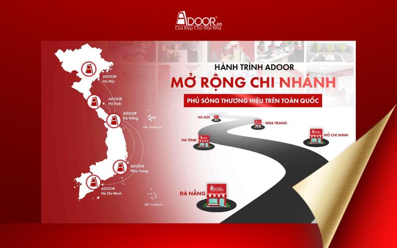 Hệ thống phân phối chi nhánh thi công giếng trời Adoor thông minh toàn quốc