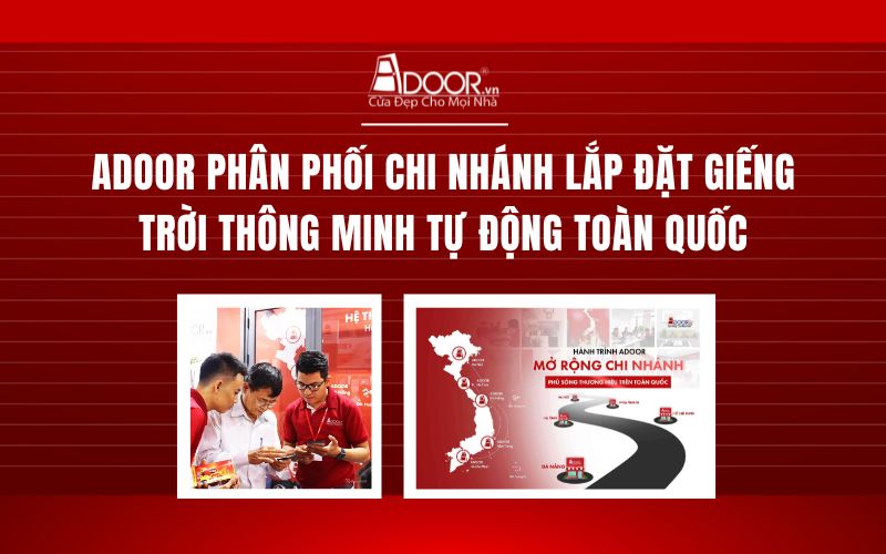 Adoor phân phối giếng trời tự động toàn quốc