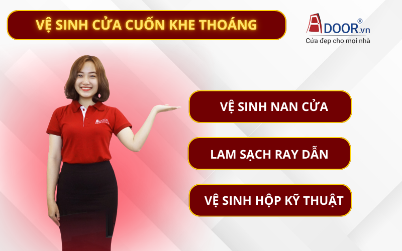 Vệ sinh cửa cuốn khe thoáng đúng cách