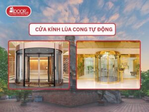 Cửa kính lùa cong tự động tại Nam Định