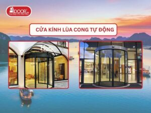 Cửa kính lùa cong tự động tại Quảng Ninh