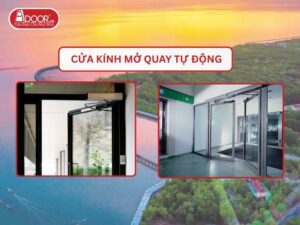 Cửa kính mở quay tự động tại Cà Mau